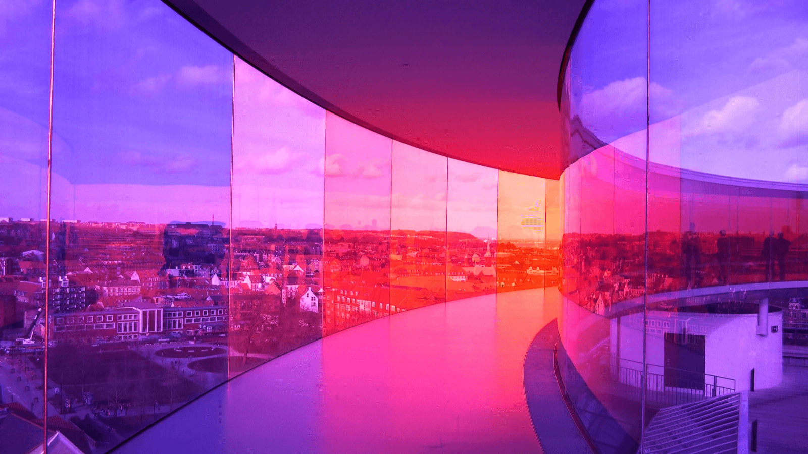 ARoS Aarhus Art Museum rainbow bridge