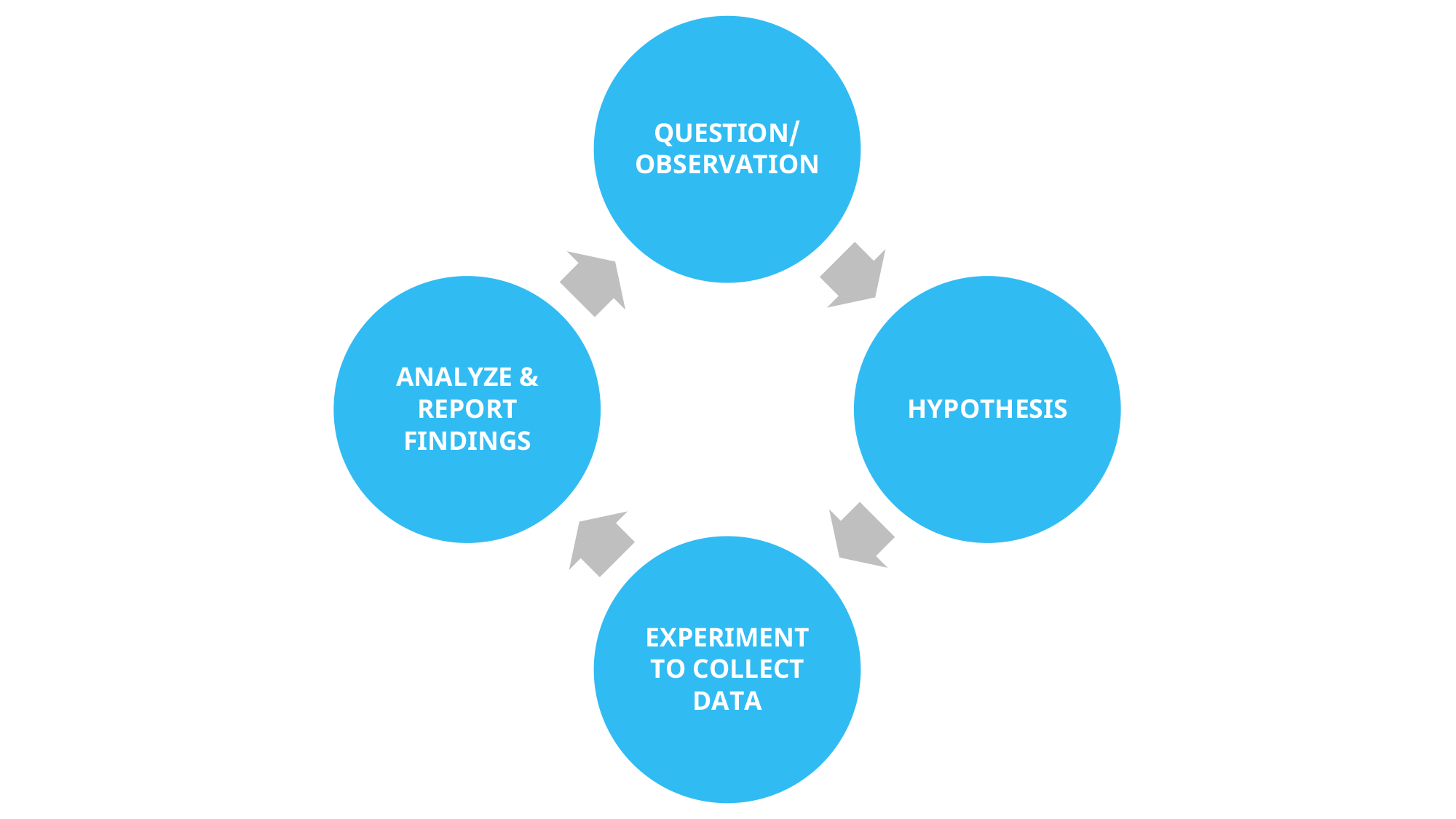 The key steps of the scientific method