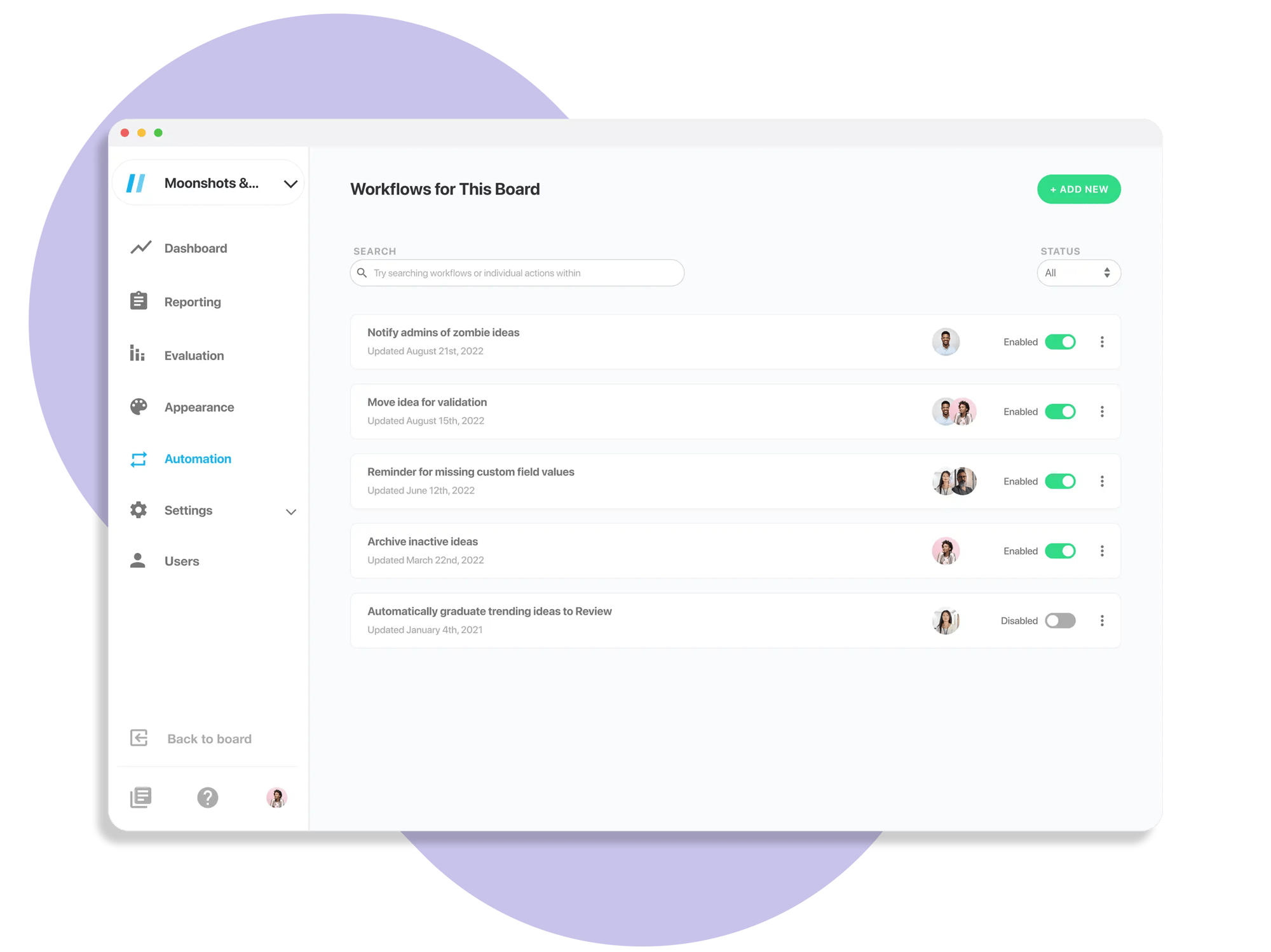 workflow automation list