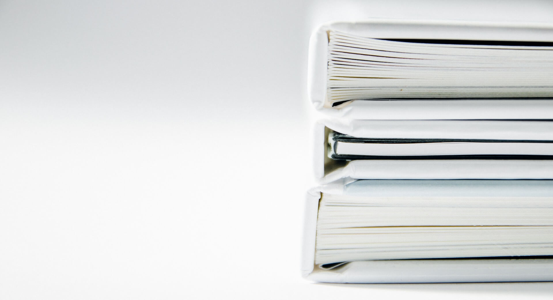 stack of books in a white background